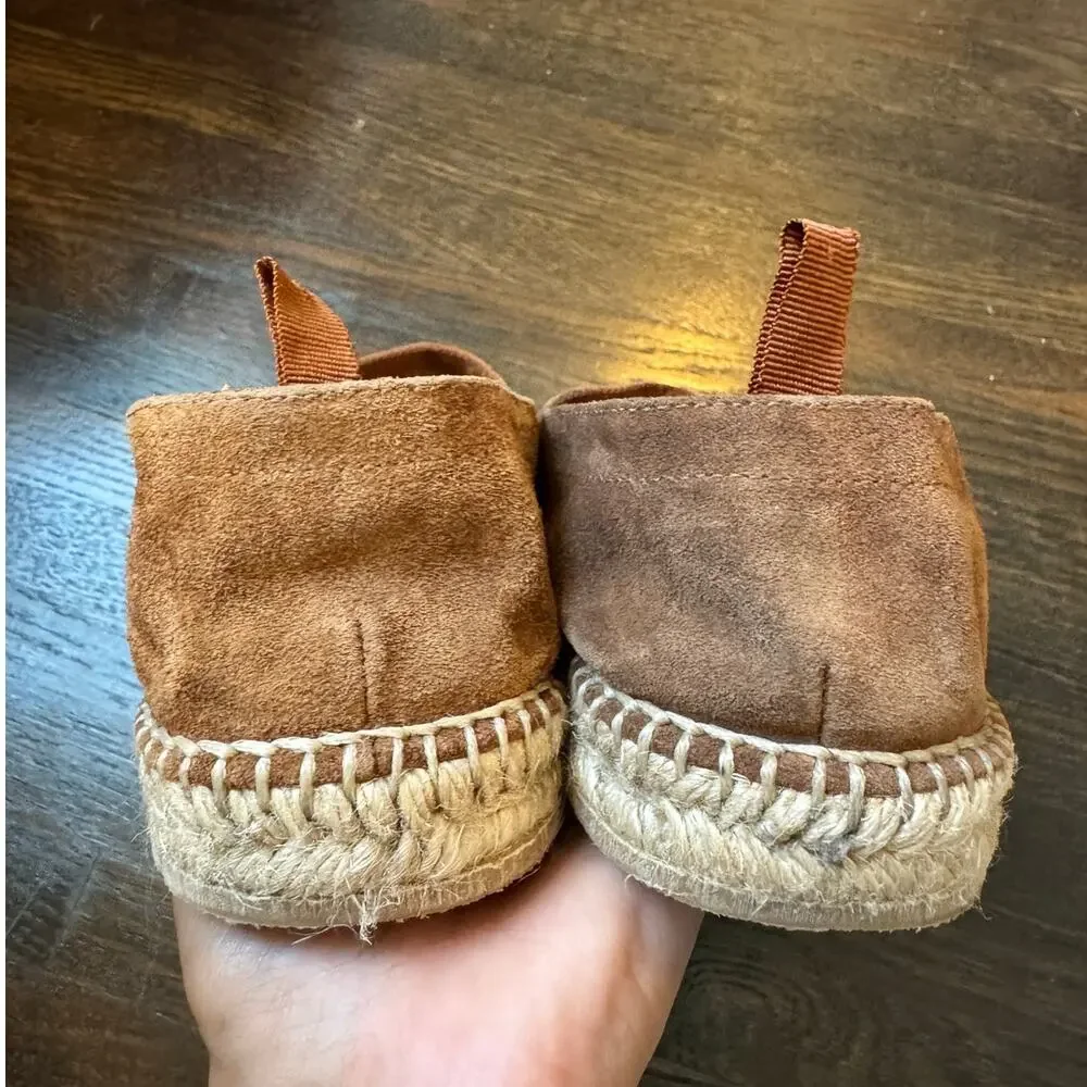 Velasca | Women's Inguriatt Suede Calf Leather Slip On Espadrilles Sz 39 Brown